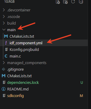 选择idf_component.yml文件