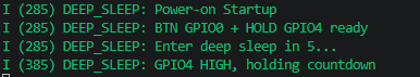 GPIO4阻止休眠