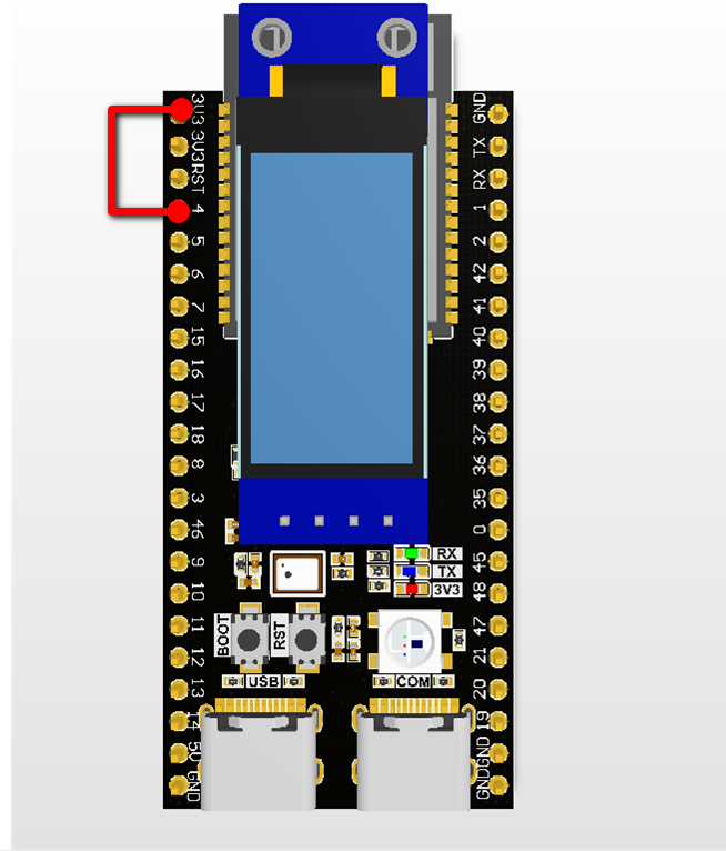 GPIO4接3.3V引脚连线图