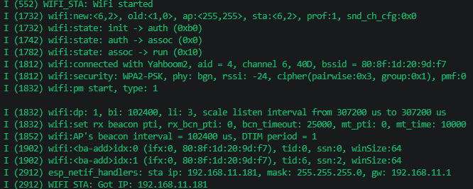 WiFi Connection Serial Print