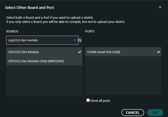 Board and Port Configuration