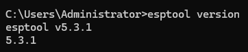 esptool version