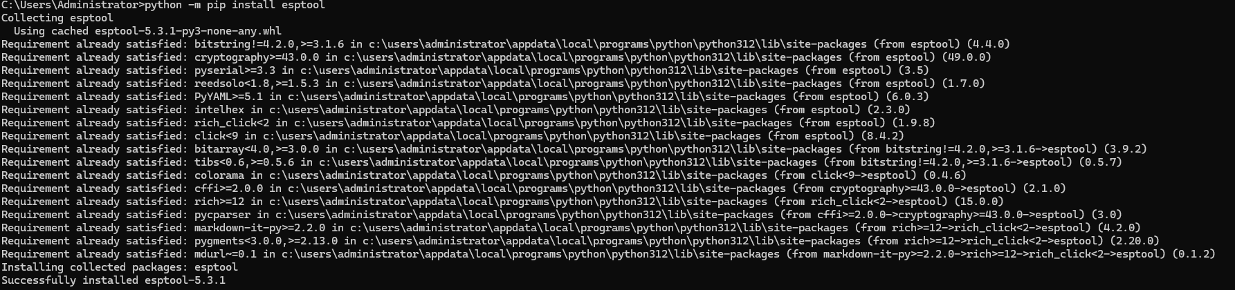 Download esptool