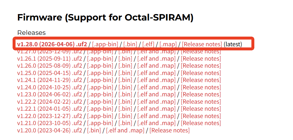 Required firmware